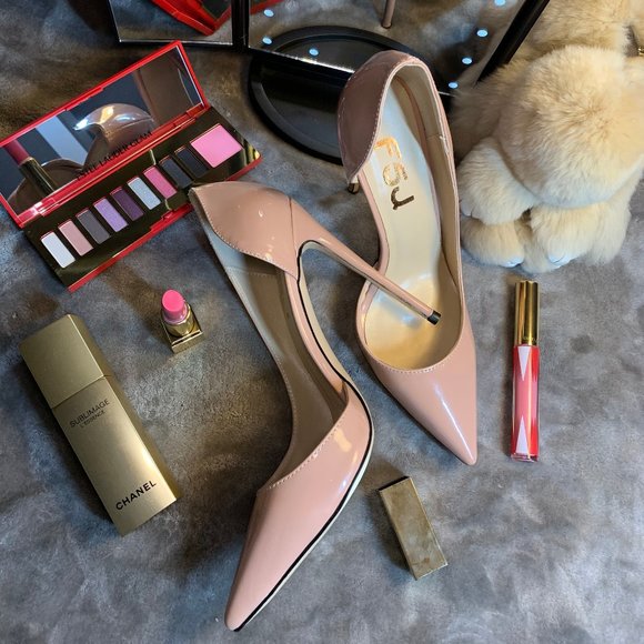 FSJ Shoes - Flesh pink cpointed Toe High Heels Sexy Stiletto